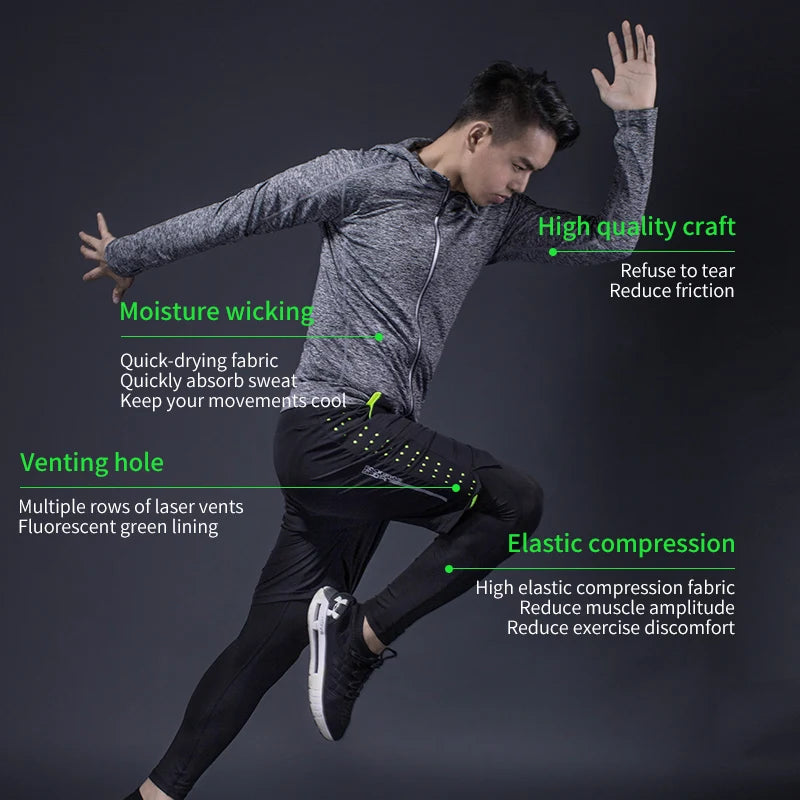 Men's Tracksuit Gym Fitness Running