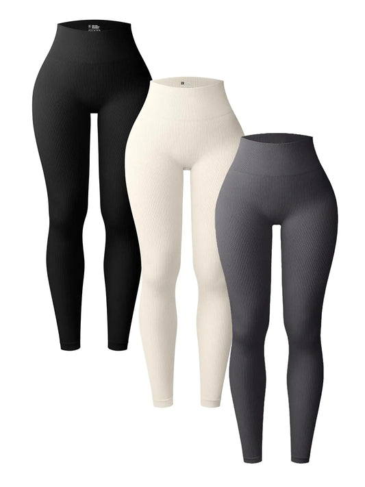 High waist ribbed Yoga Pants