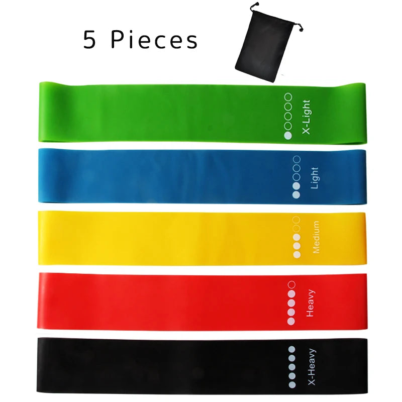 5Pcs/Set Yoga Resistance Rubber Bands