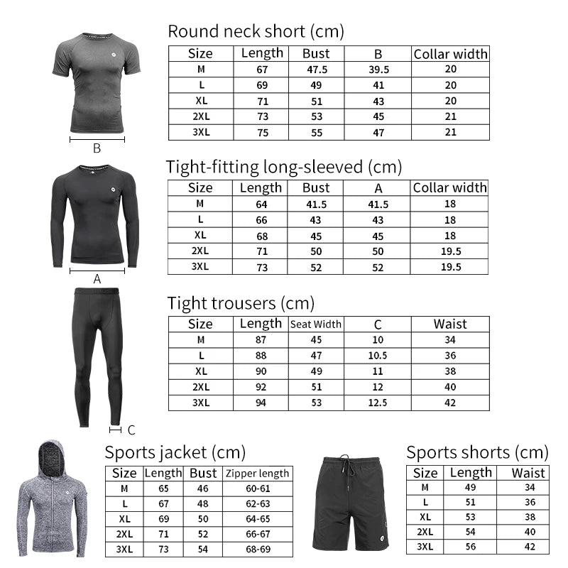 Men's Tracksuit Gym Fitness Running